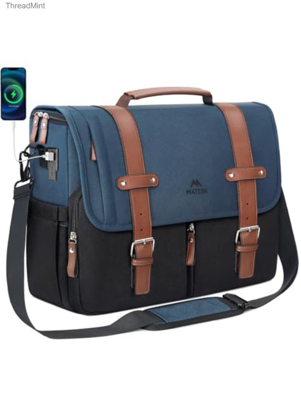 Polyester Messenger Bag 15.6 inch Laptop Crossbody Satchel for Work